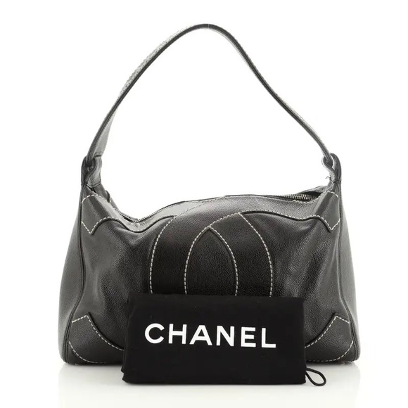 ๐โจ CELEBRITY โจ๐ RARE CC WILD stitch CHANEL ZIPPER BAG - Picture 5 of 16